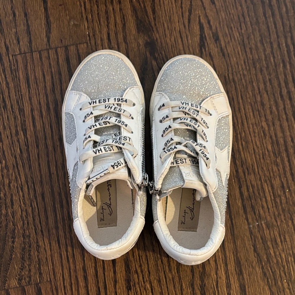 Vintage Havana Kids Silver and White Sneakers
